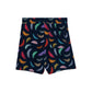 Back View Of Gottex Kids Graphic Swim Trunks | GOTTEX KIDS GRAPHIC BLUE FEATHERS