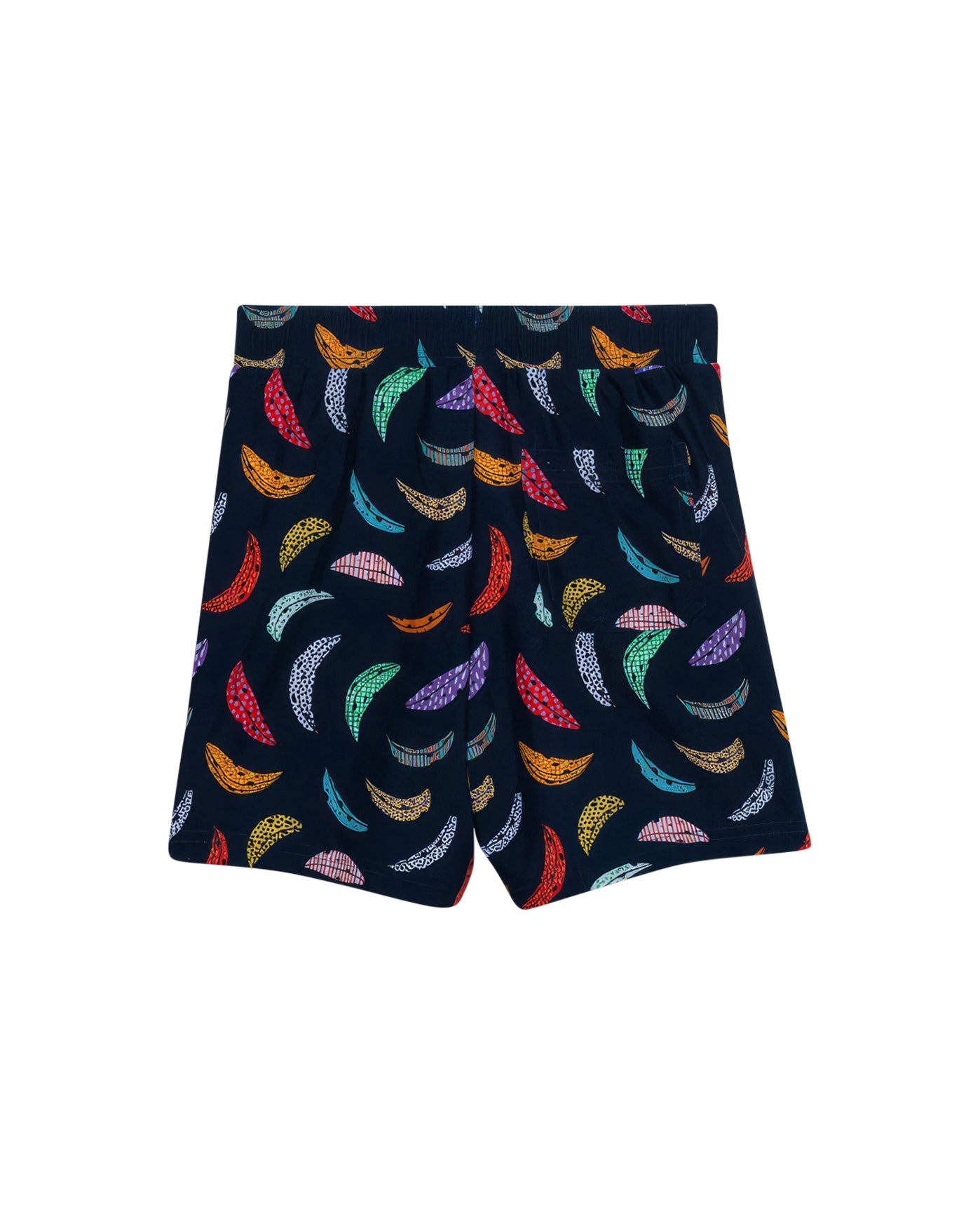 Back View Of Gottex Kids Graphic Swim Trunks | GOTTEX KIDS GRAPHIC BLUE FEATHERS