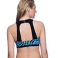 Back View Of Free Sport Formation High Neck D-Cup H-Back Bikini Top | FREE SPORT FORMATION BLUE