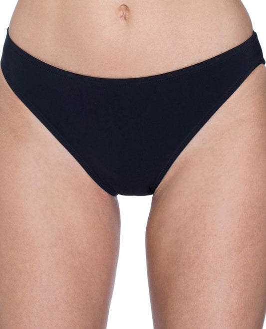 Front View Of Free Sport By Gottex 2 Inch Hipster Bikini Bottom | FREE SPORT BLACK