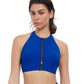 Front View Of Free Sport Ultimate Wave High Neck V-Back Bikini Top | FREE SPORT ULTIMATE WAVE ROYAL