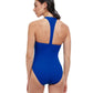 Back View Of Free Sport Ultimate Wave High Neck Y-Back Zipper One Piece Swimsuit | FREE SPORT ULTIMATE WAVE ROYAL