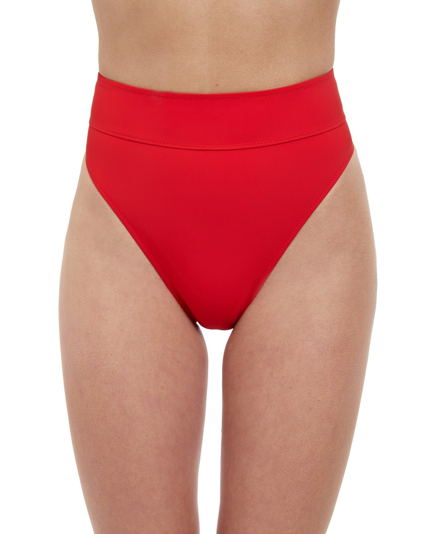 Front View Of Free Sport Ultimate Wave Full Coverage Bikini Bottom | FREE SPORT ULTIMATE WAVE RED