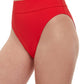 Side View View Of Free Sport Ultimate Wave Full Coverage Bikini Bottom | FREE SPORT ULTIMATE WAVE RED