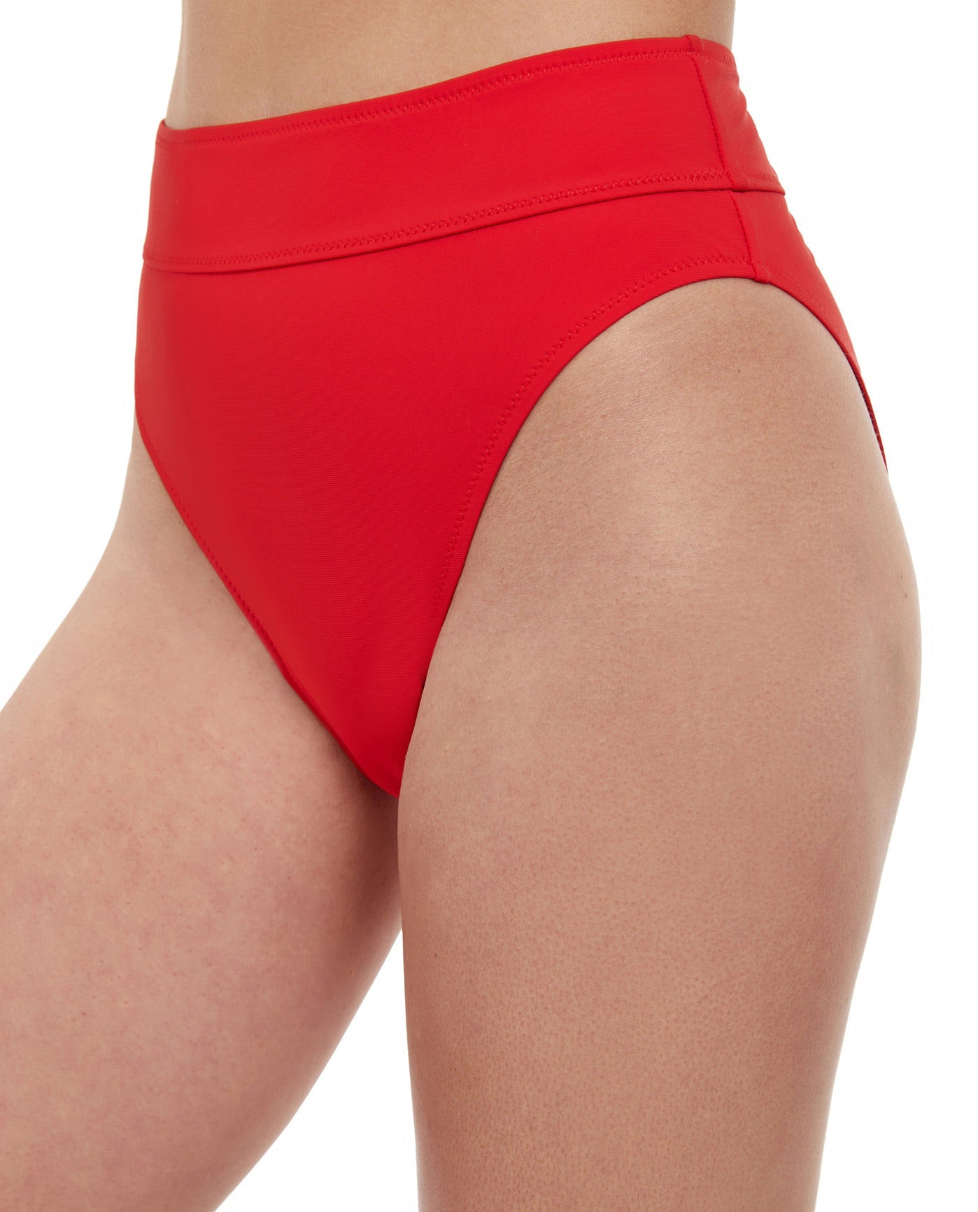 Side View View Of Free Sport Ultimate Wave Full Coverage Bikini Bottom | FREE SPORT ULTIMATE WAVE RED