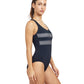 Side View View Of Free Sport Supernova Round Neck Y-Back One Piece Swimsuit | FREE SPORT SUPERNOVA