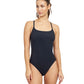 Front View Of Free Sport Free Round Neck Strappy One Piece Swimsuit | FREE SPORT FREE BLACK