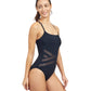 Side View View Of Free Sport Bond Girl Round Neck Strappy One Piece Swimsuit | FREE SPORT BOND GIRL