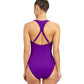 Back View Of Free Sport Champion Round Neck Y-Back One Piece Swimsuit | FREE SPORT CHAMPION VIOLET