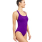 Side View View Of Free Sport Champion Round Neck Y-Back One Piece Swimsuit | FREE SPORT CHAMPION VIOLET
