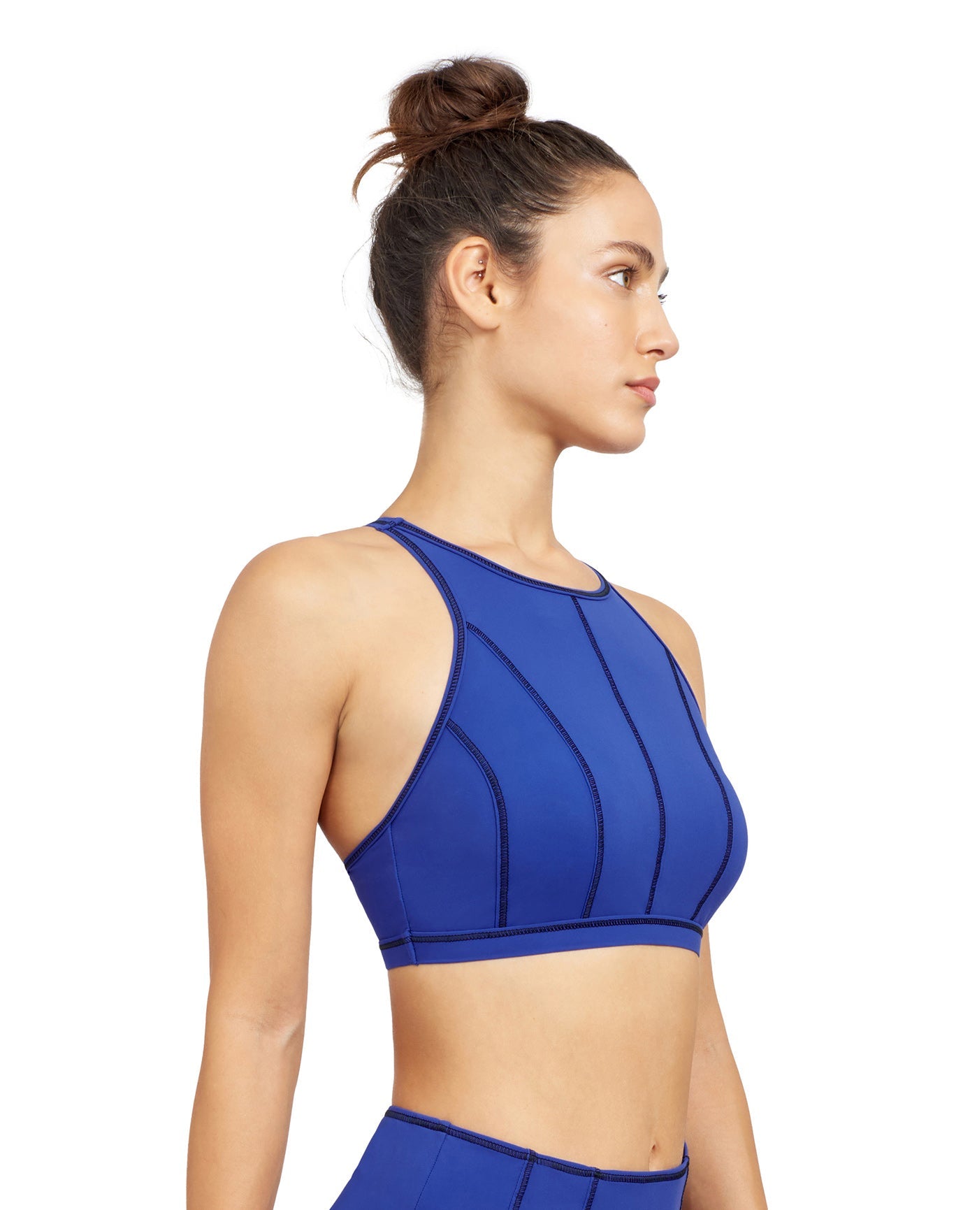 Side View View Of Free Sport Fast Track High Neck V-Back Bikini Top | FREE SPORT FAST TRACK