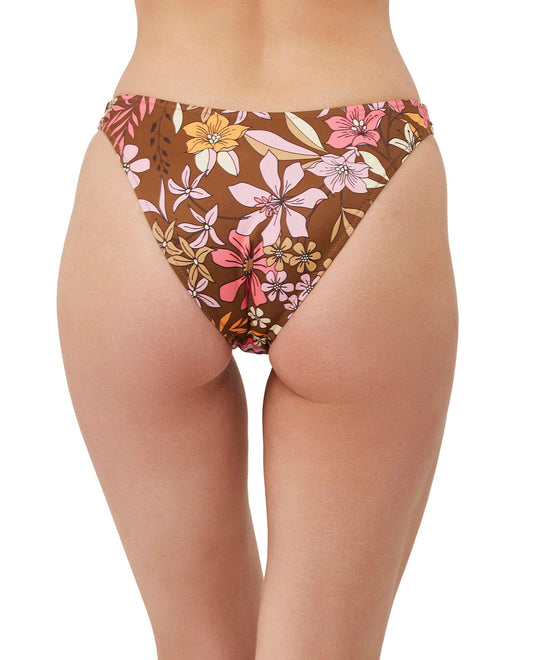 Back View Of Luma Resort Flower High Leg Sexy Bikini Bottom | LUMA RESORT FLORAS