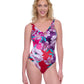 Front View of Gottex Exclusive V-Neck One Piece Swimsuit | GOTTEX BELLA ROSE CHERRY