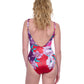 Back View of Gottex Exclusive V-Neck One Piece Swimsuit | GOTTEX BELLA ROSE CHERRY