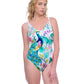 Alternate Front View of Gottex Exclusive V-Neck One Piece Swimsuit | GOTTEX MAYURIKA