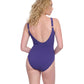 Back View of Gottex Exclusive Square Neck One Piece Swimsuit | GOTTEX BLUE INK