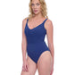 Side View View of Gottex Exclusive Square Neck One Piece Swimsuit | GOTTEX COBALT