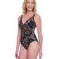 Side View View Of Gottex Exclusive Full Coverage Surplice One Piece Swimsuit | GOTTEX JAGUAR