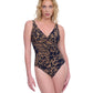 Alternate Front View Of Gottex Exclusive Full Coverage Surplice One Piece Swimsuit | GOTTEX JAGUAR