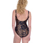 Back View Of Gottex Exclusive Full Coverage Surplice One Piece Swimsuit | GOTTEX SAFARI ANIMAL