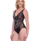 Side View View Of Gottex Exclusive Full Coverage Surplice One Piece Swimsuit | GOTTEX SAFARI ANIMAL