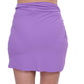 Back View of Profile By Gottex Exclusive Twist Detail Mini Skirt Cover Up | PROFILE WARM PURPLE