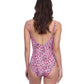 Back View of Profile By Gottex Exclusive V-Neck One Piece Swimsuit | PROFILE PRETTY WILD PINK