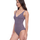 Side View of Profile By Gottex Exclusive V-Neck One Piece Swimsuit | PROFILE LET IT BE