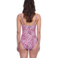 Back View of Profile By Gottex Exclusive V-Neck One Piece Swimsuit | PROFILE PRETTY WILD PINK