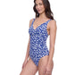 Side View of Profile By Gottex Exclusive V-Neck One Piece Swimsuit | PROFILE INDIGO