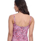 Back View of Profile By Gottex Exclusive Round Neck Tankini Top | PROFILE PRETTY WILD PINK