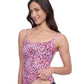 Side View of Profile By Gottex Exclusive Round Neck Tankini Top | PROFILE PRETTY WILD PINK