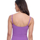 Back View of Profile By Gottex Exclusive Round Neck Tankini Top | PROFILE WARM PURPLE