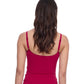 Back View of Profile By Gottex Exclusive Round Neck Tankini Top | PROFILE RASPBERRY