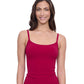 Front View of Profile By Gottex Exclusive Round Neck Tankini Top | PROFILE RASPBERRY