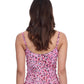 Back View of Profile By Gottex Exclusive V-Neck Lingerie Tankini Top | PROFILE PRETTY WILD PINK