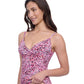 Side View of Profile By Gottex Exclusive V-Neck Lingerie Tankini Top | PROFILE PRETTY WILD PINK