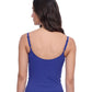 Back View of Profile By Gottex Exclusive V-Neck Lingerie Tankini Top | PROFILE INDIGO