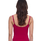 Back View of Profile By Gottex Exclusive V-Neck Lingerie Tankini Top | PROFILE RASPBERRY