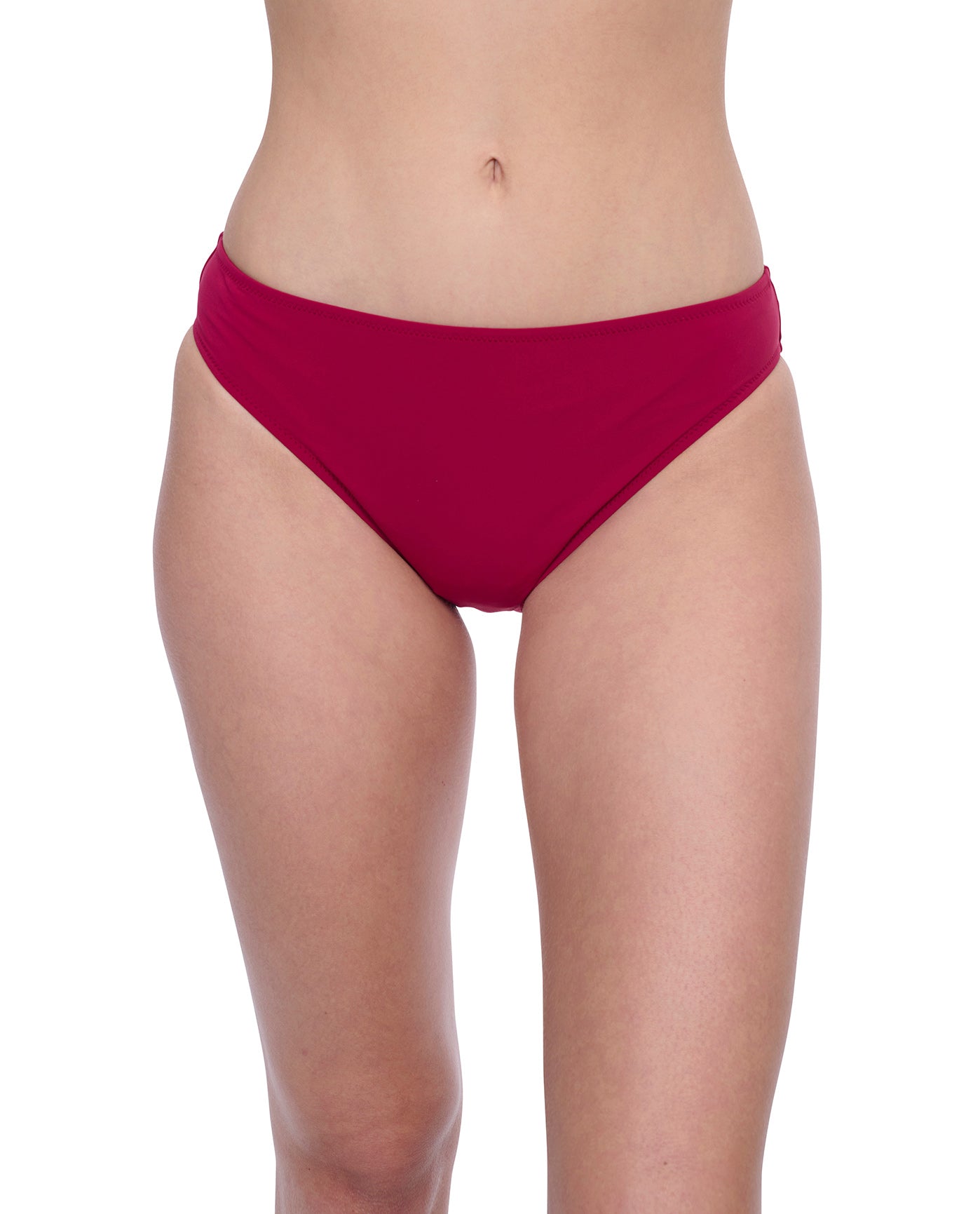 Front View of Profile By Gottex Exclusive Hipster Bikini Bottom | PROFILE RASPBERRY