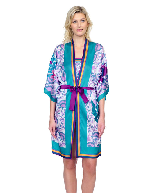 Alternate Front View Of Gottex Bali Belted Kimono Cover Up | GOTTEX BALI