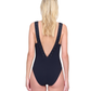 Back View Of Gottex Beaute Luxury Square Neck One Piece Swimsuit | Gottex Beauty Black