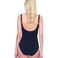 Back View Of Gottex Beaute Luxury Sweetheart Neck One Piece Swimsuit | Gottex Beauty Black