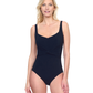 Front View Of Gottex Beaute Luxury Sweetheart Neck One Piece Swimsuit | Gottex Beauty Black