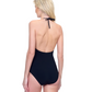 Back View Of Gottex Day Dreamer High Neck Halter One Piece Swimsuit | Gottex Day Dreamer Black