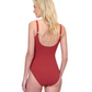 Back View Of Gottex Day Dreamer Full Coverage Square Neck One Piece Swimsuit | Gottex Day Dreamer Spice