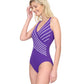 Side View Of Gottex Embrace V-Neck Surplice One Piece Swimsuit | GOTTEX EMBRACE PURPLE