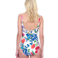 Back View Of Gottex Garden Dream Sweetheart Neck One Piece Swimsuit | Gottex Garden Dream Off White Multi