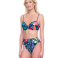 Side View Of Gottex Garden Dream C Cup Molded Bikini Bra | Gottex Garden Dream Navy Multi