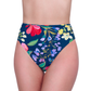 Front View Of Gottex Garden Dream High Waist Swim Bottom | Gottex Garden Dream Navy Multi